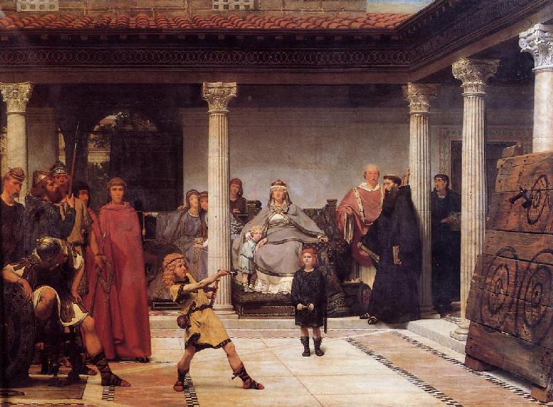 The Education of the Children of Clovis, Sir Lawrence Alma-Tadema,OM.RA,RWS